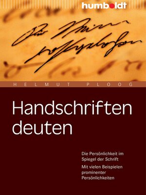 cover image of Handschriften deuten